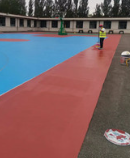 东阿旧篮球场地面改造翻新整改   